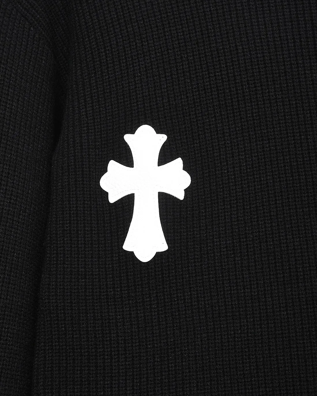 P270 Chrome Hearts/Cro Heart OS Loose Fit 2025fw Autumn and Winter New Style Classic Customized Leather Cross 🪡logo Round Neck Long Sleeve Off Shoulder Sweater Wool Sweater Imported Wool Blended Fabric Exquisitely Upgraded, Inspired by the 1980s Retro Original Fabric Official Same Style Round Neck Long Sleeve Suit Customized Mesh Sweater Thick Knitted Fabric Feels Very Comfortable Latest Brick Cabinet Synchronization for Spring and Summer Fashionable and Individual Super Versatile and Good-looking Style Very Suitable for Men and Women A must-have for everyone, hang tag, collar label, washed wheat, three labels complete. Color: black. white. Size: M-3XL